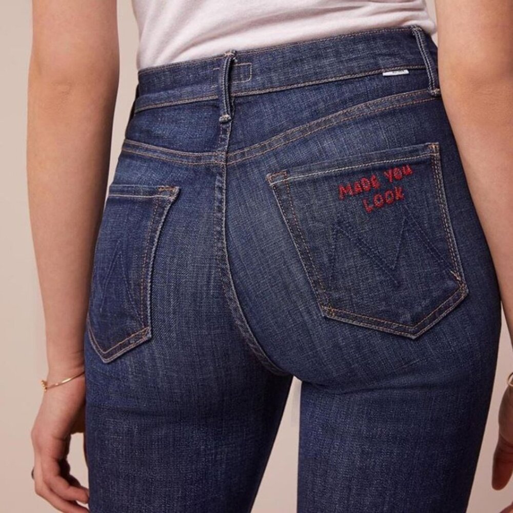 NWT MOTHER Denim The Dazzler Straight Leg in Clean Sweep Size 24,‎ 25, 27